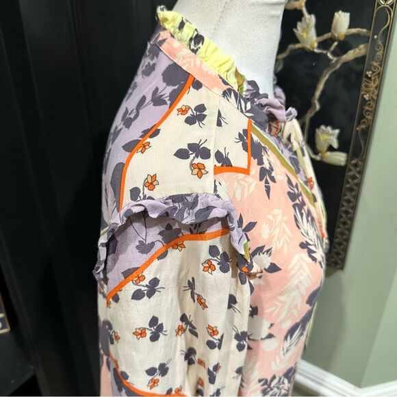 Sanctuary Floral Patchwork Boho Blouse - Size M - Picture 5 of 11